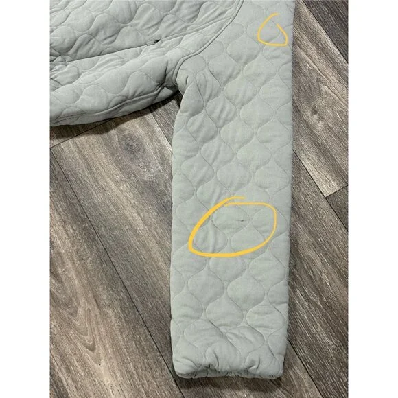 Lululemon Quilted Bomber Zip-Up Jacket Gray Size 8 Cotton-Blend Cropped Casual - Picture 5 of 11